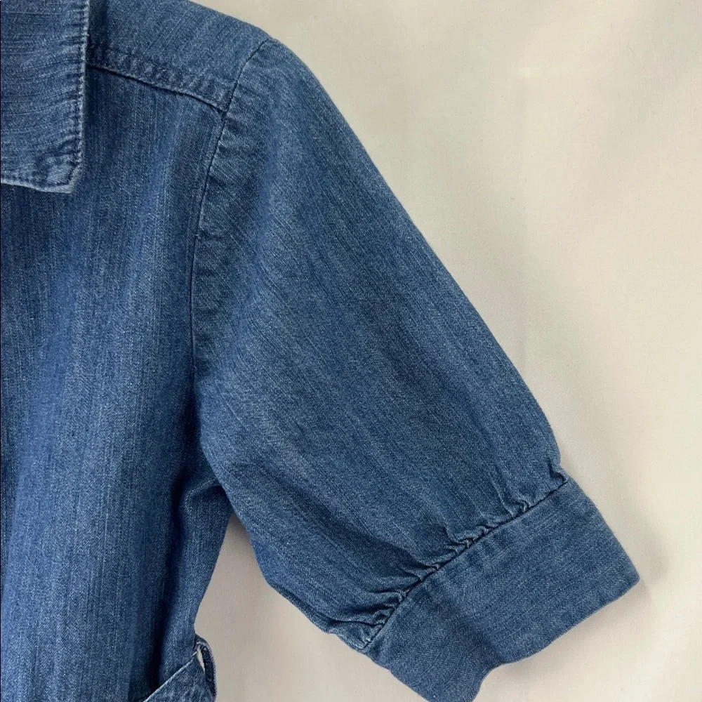 Wonder Nation - Girls Dress - Size 7/8 - Medium - Denim - Medium Blue - Belt